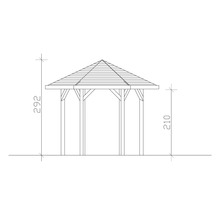 Plan technique d''un pavillon avec dimensions