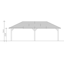 Dessin technique d''un pavillon avec dimensions