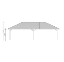 Schéma d''un pavillon en bois avec dimensions
