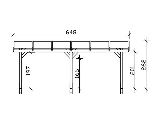 Dessin technique d''un pavillon avec des dimensions
