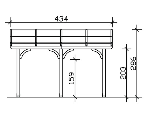 Schéma technique d''une construction en bois avec dimensions
