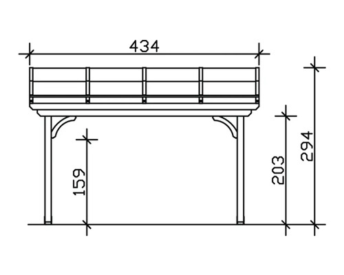 Schéma technique d''un pavillon avec dimensions