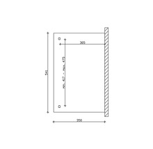 Schéma technique avec indications de dimensions pour montage mural : hauteur 541 mm, largeur 350 mm, profondeur 305 mm, hauteur de montage variable entre 417 mm et 475 mm.