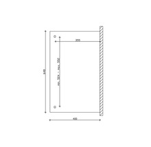Dessin technique avec cotes d''un produit : hauteur 648, largeur 400, profondeur 355, hauteur variable de 524 à 552.