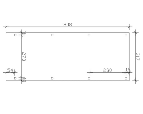 Dessin technique avec cotes d''une pièce rectangulaire