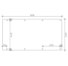 Dessin technique avec les dimensions du produit