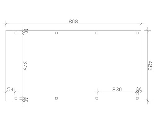 Dessin technique avec les dimensions du produit