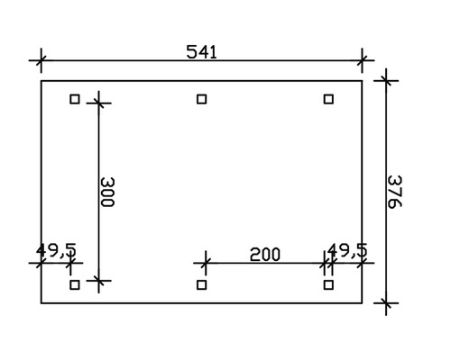 Dessin technique avec dimensions en millimètres
