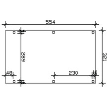 Schéma technique avec dimensions : 554, 321, 289, 230, 48, 10