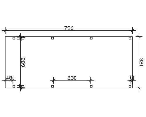 Dessin technique avec indications de dimensions