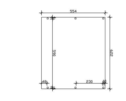 Dessin technique avec indications de dimensions