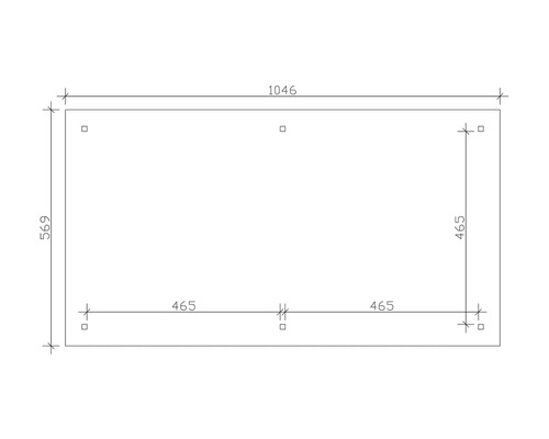 Dessin technique avec les dimensions 1046 et 569