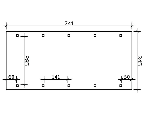 Dessin technique avec indications de dimensions