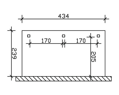 Dessin technique avec indications de dimensions.