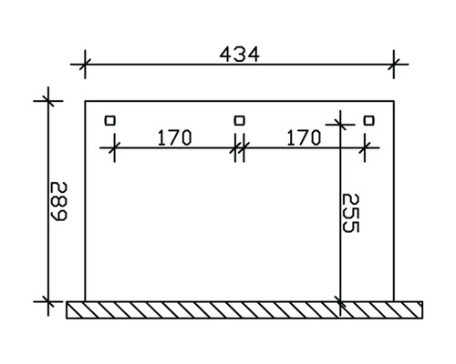 Dessin technique avec dimensions en millimètres