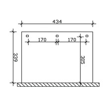 Dessin technique avec indications de dimensions.