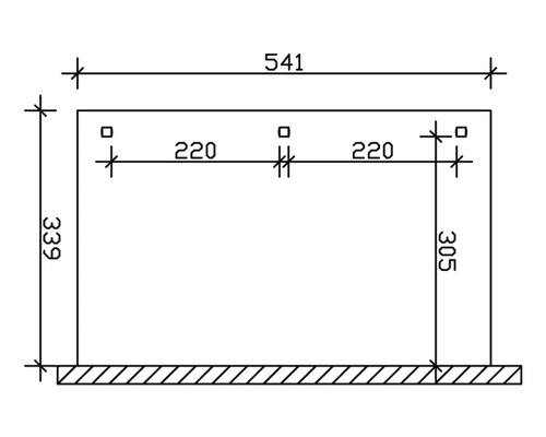 Dessin technique avec indications de dimensions