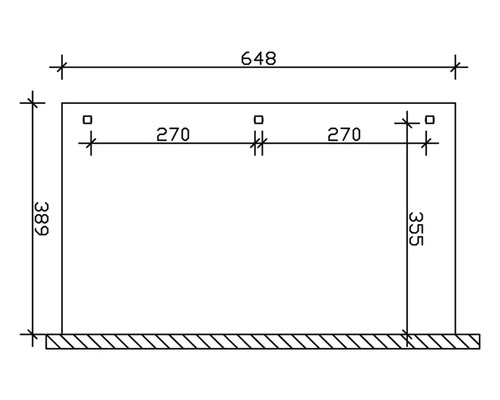 Dessin technique avec des dimensions en millimètres
