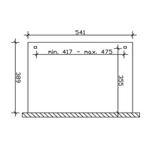 Dessin technique avec cotes d''un élément de construction
