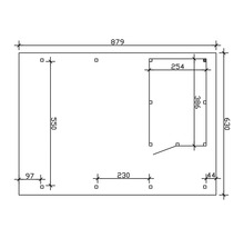 Dessin technique avec dimensions en millimètres