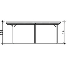 Dessin technique d''un carport avec indication de la hauteur