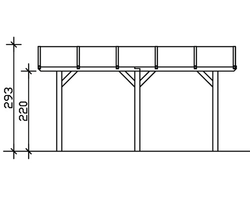 Dessin d''une terrasse en bois avec dimensions