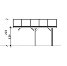 Schéma technique d''un abri de jardin avec dimensions