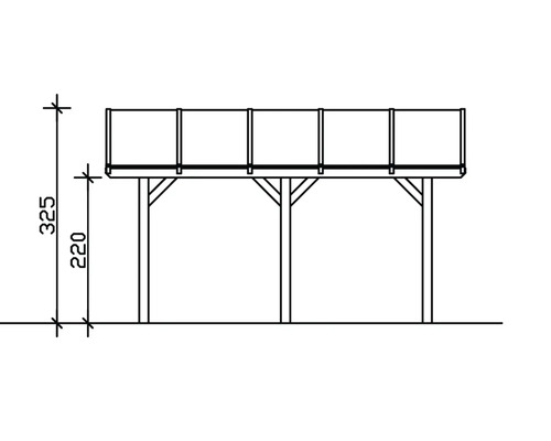 Schéma technique d''un abri de jardin avec dimensions