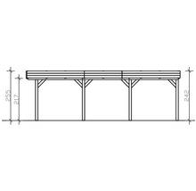 Zeichnung einer Holzterrasse mit Maßangaben