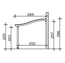 Dessin technique d''une barre d''appui avec indications de dimensions.