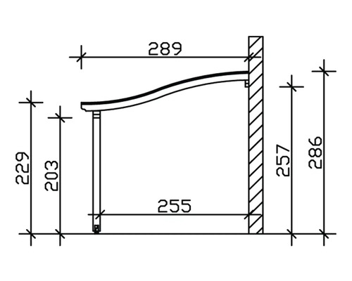 Dessin technique d''une barre d''appui avec indications de dimensions.