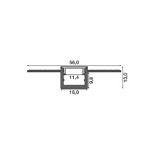 Dessin d''un profilé LED avec indication des dimensions
