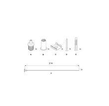 Image des composants d''un kit : chevilles, vis et accessoires.