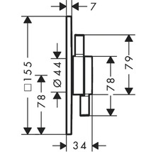 Dessin technique avec indications de dimensions