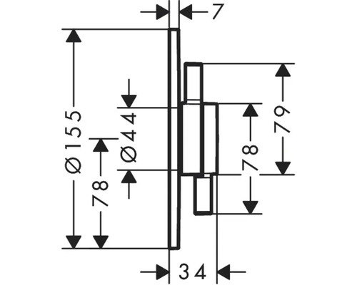 Dessin technique avec indications de dimensions
