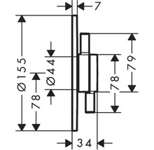 Dessin technique avec indications de dimensions