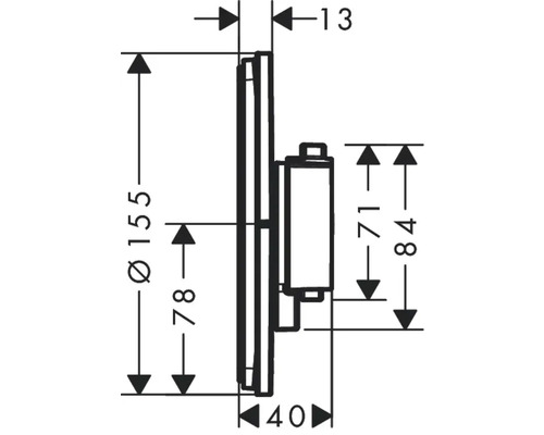 Dessin technique avec indications de dimensions