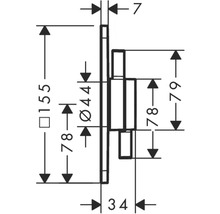 Dessin technique d''un produit sanitaire avec indication des dimensions