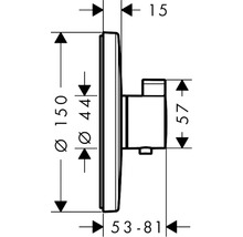 hansgrohe Unterputz Thermostat Dusche ECOSTAT S chrom ohne Unterputzgrundkörper 15755000