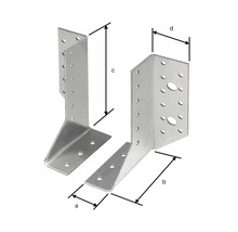 Abbildung von zwei Winkelverbindern mit Maßangaben.