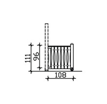 Schéma technique d''une balustrade avec dimensions