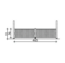 Dessin technique d''une balustrade avec cotes