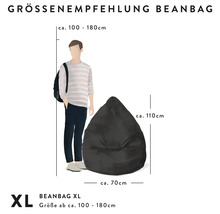 Sitzsack Sitting Point BeanBag Easy XL ca. 220 Liter altrosa 70x110 cm