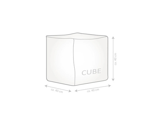 Würfel circa 40 Zentimeter Kissen