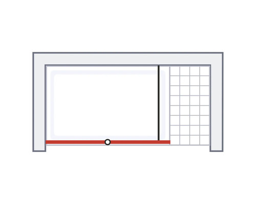 Duschkabine mit Schiebetür und Seitenwand
