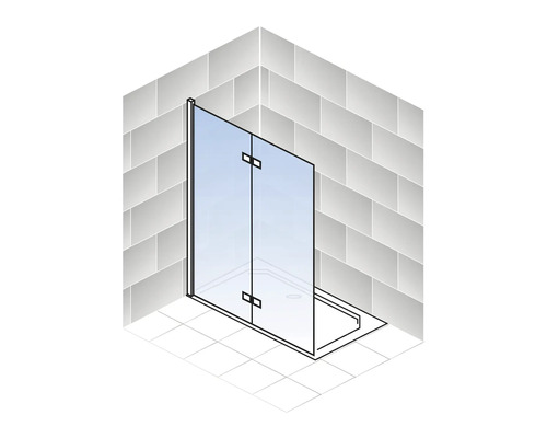 Duschtür mit Eckeinstieg im Badezimmer