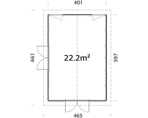 Plan d''un abri de jardin avec dimensions.