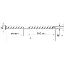 HECO-TOPIX-plus T Solar Holzschraube Tellerkopf TX Unterkopfgewinde 8x300 mm Edelstahl A2 50 Stück