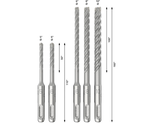 Bohrer Set in verschiedenen Größen