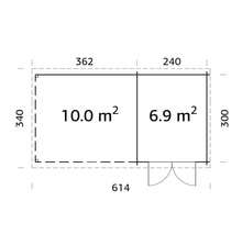 Plan avec indications de surface et dimensions